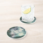 Fantasy Waterfall Cascade Zandsteen Onderzetter (Zijkant)