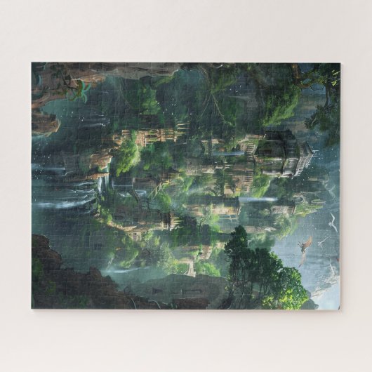 Fantasy Waterfall Kingdom Legpuzzel (Horizontaal)