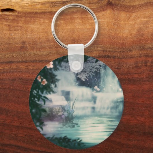 Fantasy Waterval Cascade Sleutelhanger (Voorkant)
