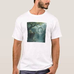 Fantasy Waterval Portaal T-Shirt Mystiek Landsch