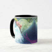 Fantasy-watervallandschap-kunst-koffiemok Mok (Voorkant links)