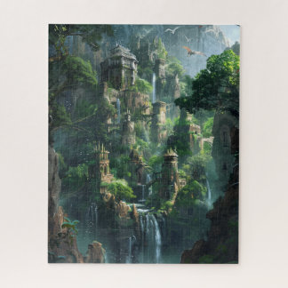 Fantasy Watervallen Koninkrijk Legpuzzel
