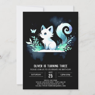 Fantasy Waterverf Cat Verjaardag Kaart