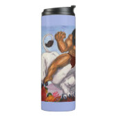 Fantasy Waterverf Illustratie Beest rijden Tijger Thermosbeker (Gedraaid links)