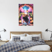 Fantasy Waterverf kunst van Lantern-Lit  boot Canvas Afdruk (Insitu (Slaapkamer))