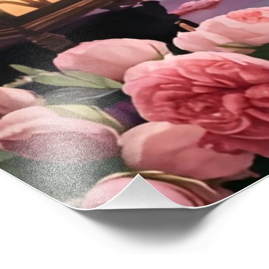 Fantasy Waterverf kunst van Lantern-Lit  boot Foto Afdruk (Hoek)