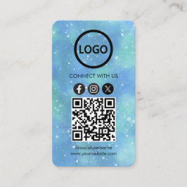 Fantasy Waterverf lichtblauw Custom Kaarten modern Visitekaartje