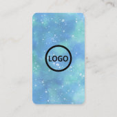 Fantasy Waterverf lichtblauw Custom Kaarten modern Visitekaartje (Achterkant)