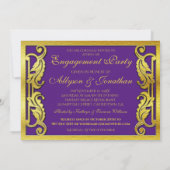 Fantasy Wedding Faux Gold Foil Medieval Verloving Kaart (Achterkant)