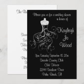 Fantasy Wedding Gown Shower-uitnodiging Kaart (Voorkant / Achterkant)