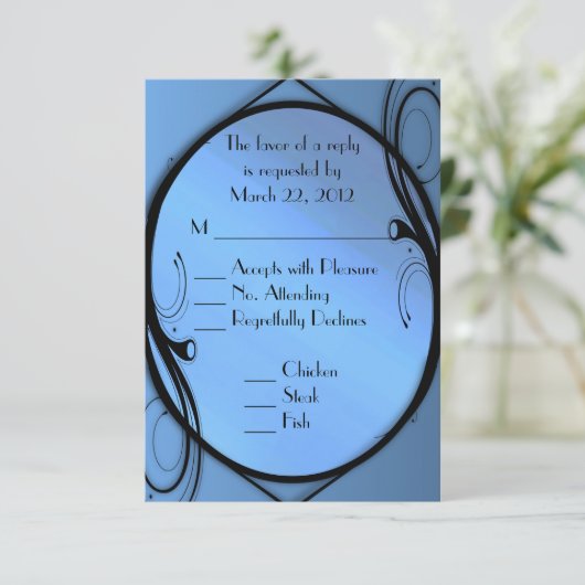 Fantasy Wedding RSVP met menukeuze (Staand voorkant)