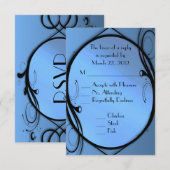 Fantasy Wedding RSVP met menukeuze Kaartje (Voorkant / Achterkant)