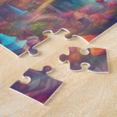 Fantasy Wereld Kleurrijk Magisch Kasteel Legpuzzel (Zijkant)