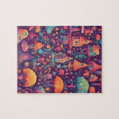 Fantasy Wereld Kleurrijke Magic Kingdom Legpuzzel (Horizontaal)