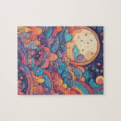 Fantasy wereld kleurrijke magische hemel met Schat Legpuzzel (Horizontaal)