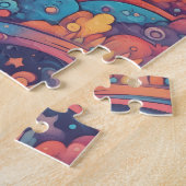 Fantasy wereld kleurrijke magische hemel met Schat Legpuzzel (Zijkant)