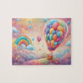 Fantasy Wereld Kleurrijke Waterverf Ballonnen Legpuzzel (Horizontaal)