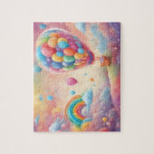 Fantasy Wereld Kleurrijke Waterverf Ballonnen Legpuzzel (Verticaal)