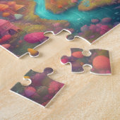 Fantasy Wereld Kleurrijke Waterverf Castle Legpuzzel (Zijkant)