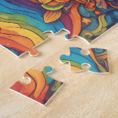 Fantasy wereld kleurrijke zon legpuzzel (Zijkant)