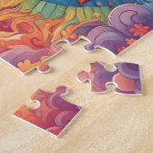 Fantasy wereld kleurrijke zon legpuzzel (Zijkant)