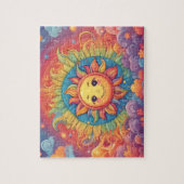 Fantasy wereld kleurrijke zon legpuzzel (Verticaal)