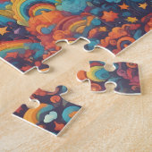 Fantasy wereld kleurrijke zon legpuzzel (Zijkant)