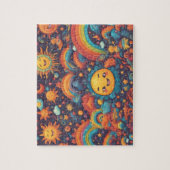 Fantasy wereld kleurrijke zon legpuzzel (Verticaal)