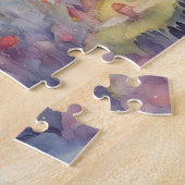 Fantasy Wereld Waterverf Kleurrijk Kasteel Legpuzzel (Zijkant)