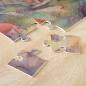 Fantasy Wereld Waterverf Kleurrijk Kasteel Legpuzzel (Zijkant)
