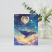 Fantasy Whale Ride in de Wolken Briefkaart (Staand voorkant)