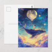 Fantasy Whale Ride in de Wolken Briefkaart (Voorkant / Achterkant)