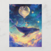 Fantasy Whale Ride in de Wolken Briefkaart (Voorkant)