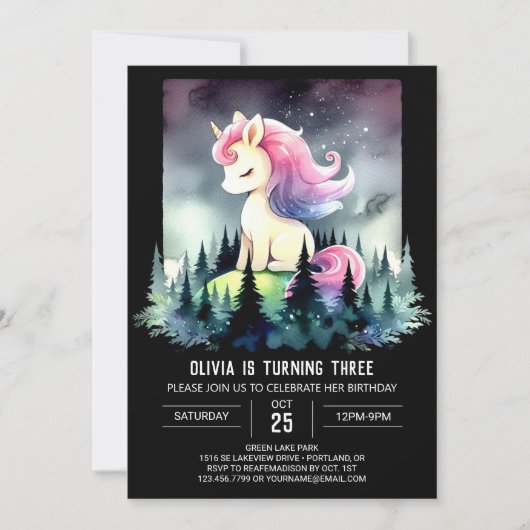 Fantasy Whimsical Horse Verjaardag Kaart (Voorkant)