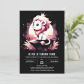 Fantasy Whimsical Lion Verjaardag Kaart (Staand voorkant)