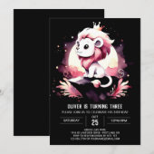 Fantasy Whimsical Lion Verjaardag Kaart (Voorkant / Achterkant)