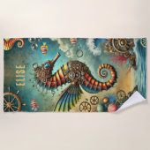 FANTASY WHIMSICAL STEAMPUNK ZEEPAARDJE STRANDLAKEN (Voorkant)