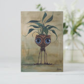 Fantasy Whimsical Surrealisme Flat Dank je kaart (Staand voorkant)