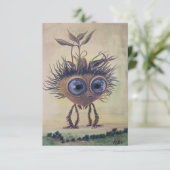 Fantasy Whimsical Surrealisme Flat Dank je kaart (Staand voorkant)