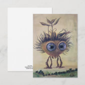 Fantasy Whimsical Surrealisme Flat Dank je kaart (Voorkant / Achterkant)