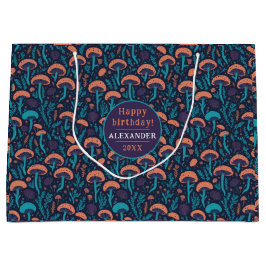 Fantasy Whimsical Woodland Paarse paddenstoel patr Groot Cadeauzakje