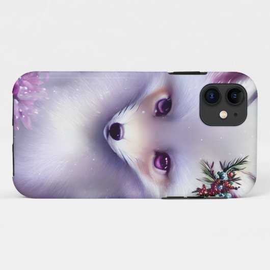 Fantasy White Baby Fox met lavendelogen Case-Mate iPhone Case (Achterkant (horizontaal))