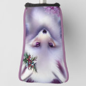 Fantasy White Baby Fox met lavendelogen Golfheadcover (Draai 90)