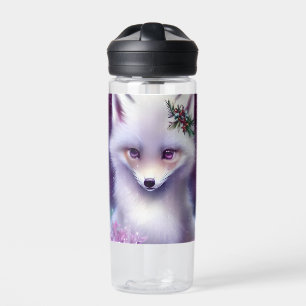 Fantasy White Baby Fox met lavendelogen Waterfles