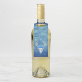 Fantasy White Deer Head Rozen Misty Blue Flessenhanger (Op fles)