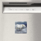 Fantasy White Horse & Ocean Surf Magnet Gift (Insitu (Vaatwasser))