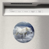 Fantasy White Horse & Ocean Surf Magnet Gift (Insitu (Vaatwasser))