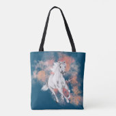Fantasy White Horse Running Monogram Tote Bag (Achterkant)