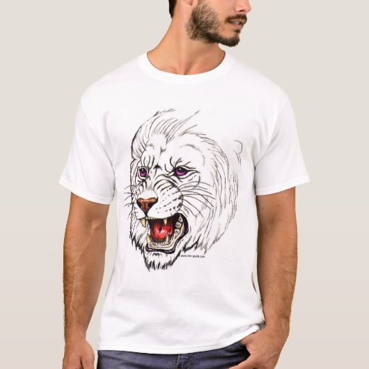 Fantasy White Lion T-shirt (Voorkant)