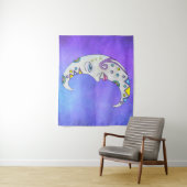 Fantasy White Moon Face Brightly Colour Acceptions Wandkleed (In situ)